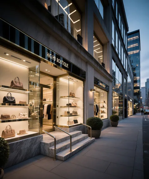 Fachada y escaparates de una boutique