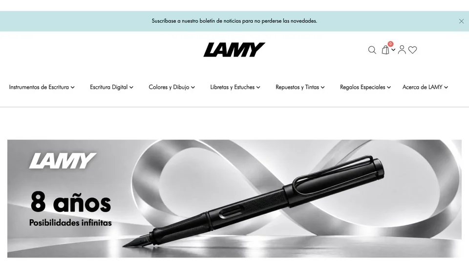 Tienda LAMY Shop México: navegación de catálogo y pluma fuente